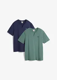 T-skjorte i økologisk bomull (2-pack), bonprix