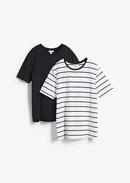 T-skjorte i økologisk bomull (2-pack), bonprix
