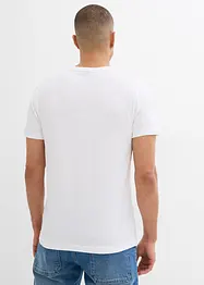 T-skjorte i økologisk bomull, Slim Fit (2-pack), bonprix