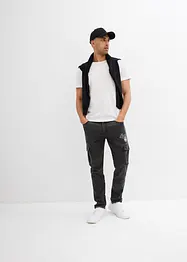 Regular Fit-pull on-cargojeans med stretch, Tapered, bonprix