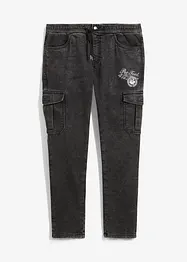 Regular Fit-pull on-cargojeans med stretch, Tapered, bonprix