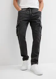 Regular Fit-pull on-cargojeans med stretch, Tapered, bonprix