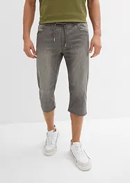 Regular Fit-3/4-pull on-jeans i lett denim med stretch, Straight, (2-pack), bonprix