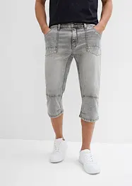 Regular Fit-3/4-jeans med stretch, Straight, bonprix