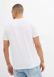 T-skjorte i ren økologisk bomull, Slim Fit (2-pack), bonprix