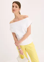 Off shoulder-topp i økologisk bomull, bonprix