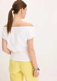 Off shoulder-topp i økologisk bomull, bonprix