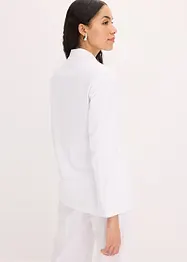 Ledig blazer med lin og bred krage med slag, bonprix