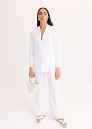 Ledig blazer med lin og bred krage med slag, bonprix