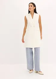Lang vest i blazer-look, bonprix