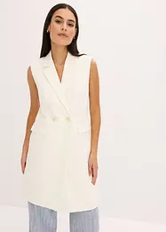 Lang vest i blazer-look, bonprix