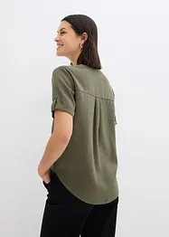 Kortermet bluse i fast viskosemiks, bonprix