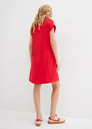 Jerseykjole med broderi i viskose-/ elastanmiks, bonprix