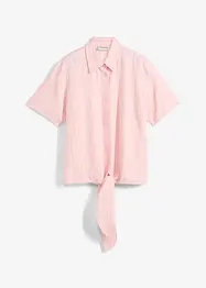Kortermet bluse med knute-detalj og stripemønster, bonprix