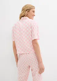 Kortermet bluse med rutemønster, bonprix