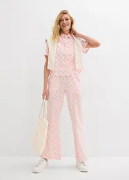 Kortermet bluse med rutemønster, bonprix