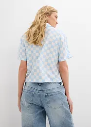Kortermet bluse med rutemønster, bonprix