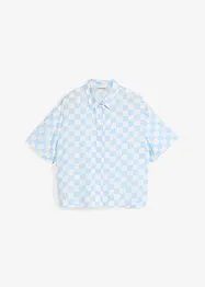 Kortermet bluse med rutemønster, bonprix