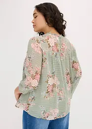Tunika i mønstret chiffon, bonprix