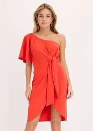 One shoulder-kjole med rynking, bonprix