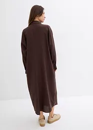 Oversized skjortekjole i viskosemiks, bonprix