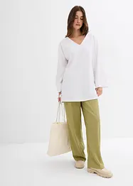Oversized topp i økologisk bomull med elastan, bonprix