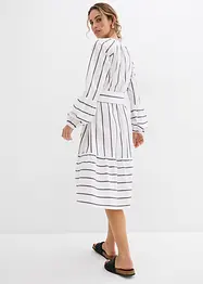 Midikjole i ren bomull med stripemønster, bonprix