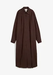 Oversized skjortekjole i viskosemiks, bonprix