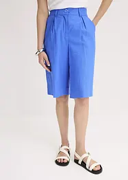 Bermudashorts i luftig linmiks med vide ben, bonprix