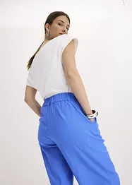 Bermudashorts i luftig linmiks med vide ben, bonprix