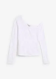 Off shoulder-topp med etset mønster, bonprix
