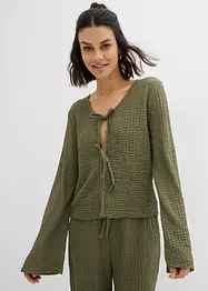 Cardigan i barcrepe, bonprix