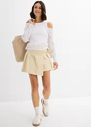 Off shoulder-topp med etset mønster, bonprix