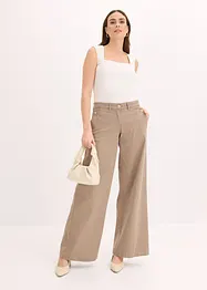 Wide Leg-bukse med stretch, bonprix