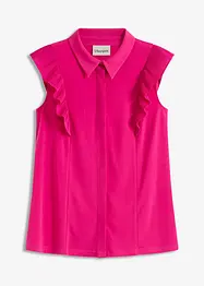 Trikotbluse med volanger, bonprix
