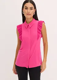 Trikotbluse med volanger, bonprix