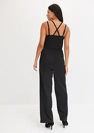 Jumpsuit i trikotmateriale med strass, bonprix