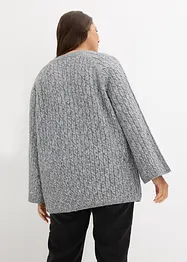 Oversized genser med flettemønster, bonprix