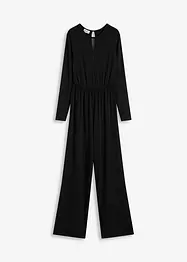 Jumpsuit i jersey med dyp utringning, bonprix