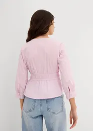 Bluse med rynking og elastiske sømmer, bonprix