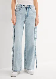 Cargo-jeans Mid Waist, Low Stretch Full Length, bonprix