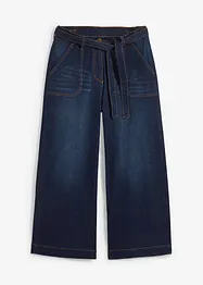 Wide Leg-jeans High Waist, komfortlinning cropped, bonprix