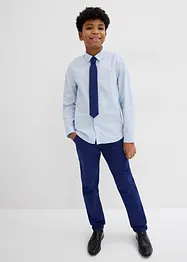 Chinos, langermet skjorte og slips (3-delt sett), bonprix