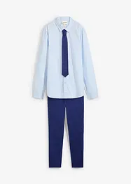 Chinos, langermet skjorte og slips (3-delt sett), bonprix