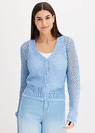 Cardigan med hullmønster, bonprix