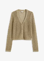 Cardigan med hullmønster, bonprix