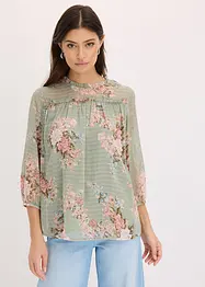 Tunika i mønstret chiffon, bonprix