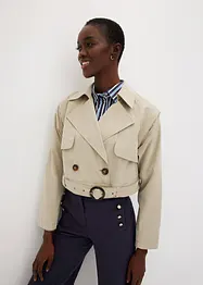 Kåpe i trenchcoat-look med avtagbare ermer og nederdel, bonprix