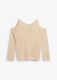 Boxy genser med cut outs, bonprix
