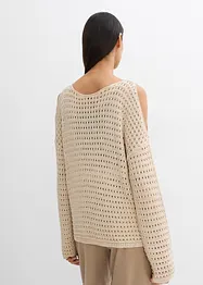 Boxy genser med cut outs, bonprix